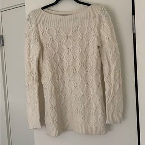Boat neck Loft cable knit sweater